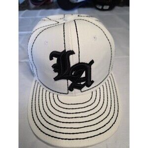 Pit Bull Baseball Cap White Black M Flatfitted Adjustable Men Casual